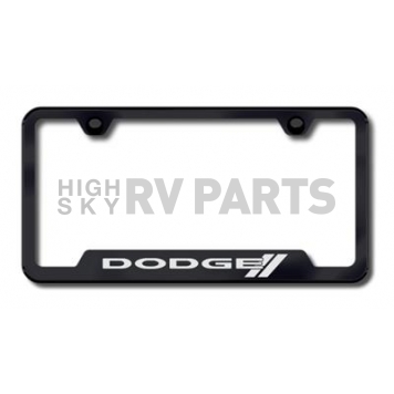 Automotive Gold License Plate Frame - Black Stainless Steel - GFDODSEB