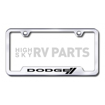 Automotive Gold License Plate Frame - Silver Stainless Steel - GFDODSEC