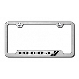 Automotive Gold License Plate Frame - Silver Stainless Steel - GFDODSES