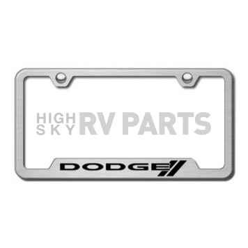 Automotive Gold License Plate Frame - Silver Stainless Steel - GFDODSES