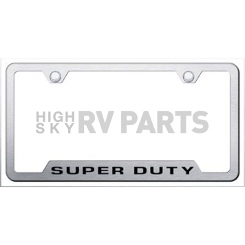 Automotive Gold License Plate Frame - Silver Stainless Steel - GFDTYES