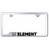 Automotive Gold License Plate Frame - Silver Stainless Steel - GFELEEC