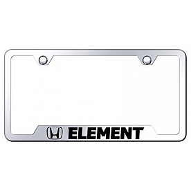 Automotive Gold License Plate Frame - Silver Stainless Steel - GFELEEC