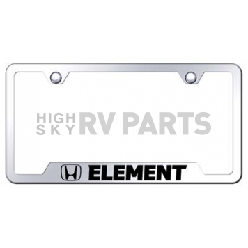 Automotive Gold License Plate Frame - Silver Stainless Steel - GFELEEC