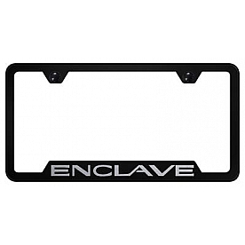 Automotive Gold License Plate Frame - Black Stainless Steel - GFENCEB
