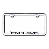 Automotive Gold License Plate Frame - Silver Stainless Steel - GFENCEC