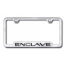Automotive Gold License Plate Frame - Silver Stainless Steel - GFENCEC