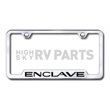 Automotive Gold License Plate Frame - Silver Stainless Steel - GFENCEC
