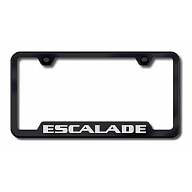 Automotive Gold License Plate Frame - Black Stainless Steel - GFESAEB