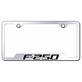 Automotive Gold License Plate Frame - Silver Stainless Steel - GFF25EC