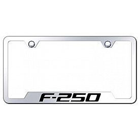 Automotive Gold License Plate Frame - Silver Stainless Steel - GFF25EC