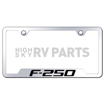 Automotive Gold License Plate Frame - Silver Stainless Steel - GFF25EC