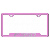 Automotive Gold License Plate Frame - Pink Stainless Steel - GFF35EP
