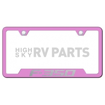 Automotive Gold License Plate Frame - Pink Stainless Steel - GFF35EP