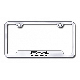 Automotive Gold License Plate Frame - Silver Stainless Steel - GFF500LEC