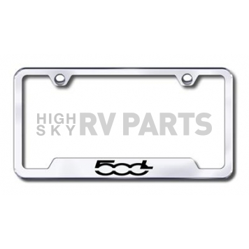 Automotive Gold License Plate Frame - Silver Stainless Steel - GFF500LEC