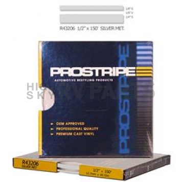 Trimbrite Pinstripe Tape - Double Stripe Vinyl Metallic Silver - R43206