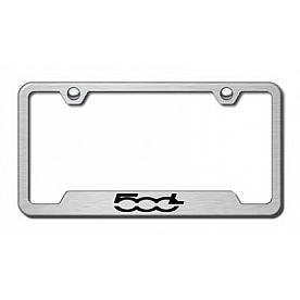 Automotive Gold License Plate Frame - Silver Stainless Steel - GFF500LES
