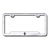 Automotive Gold License Plate Frame - Silver Stainless Steel - GFFDLEC