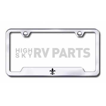 Automotive Gold License Plate Frame - Silver Stainless Steel - GFFDLEC