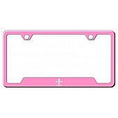 Automotive Gold License Plate Frame - Pink Stainless Steel - GFFDLEP