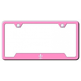 Automotive Gold License Plate Frame - Pink Stainless Steel - GFFDLEP