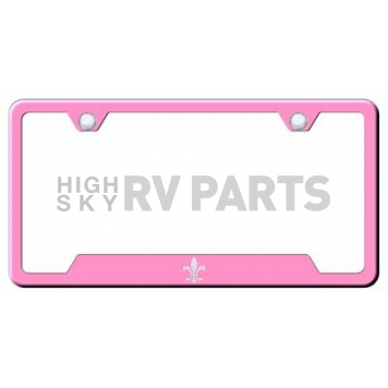 Automotive Gold License Plate Frame - Pink Stainless Steel - GFFDLEP
