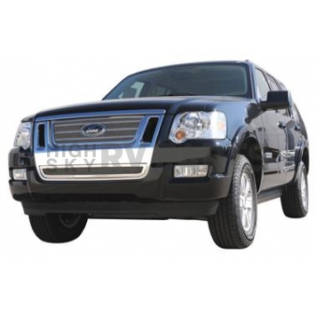 T-Rex Truck Products Grille Insert - Mesh Rectangular Polished Stainless Steel - 54662