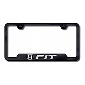 Automotive Gold License Plate Frame - Black Stainless Steel - GFFITEB