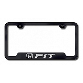 Automotive Gold License Plate Frame - Black Stainless Steel - GFFITEB