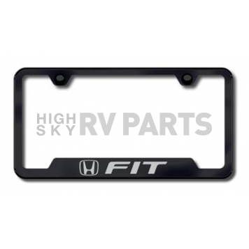 Automotive Gold License Plate Frame - Black Stainless Steel - GFFITEB