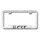 Automotive Gold License Plate Frame - Silver Stainless Steel - GFFITEC