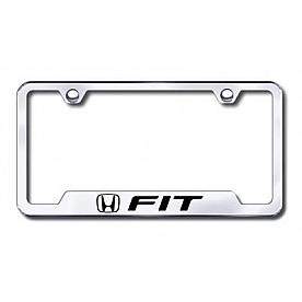 Automotive Gold License Plate Frame - Silver Stainless Steel - GFFITEC