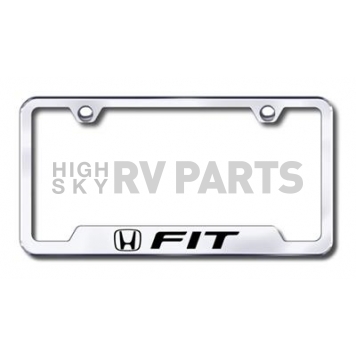Automotive Gold License Plate Frame - Silver Stainless Steel - GFFITEC