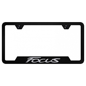 Automotive Gold License Plate Frame - Black Stainless Steel - GFFOCEB