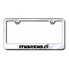 Automotive Gold License Plate Frame - Silver Stainless Steel - LFMZ6EC