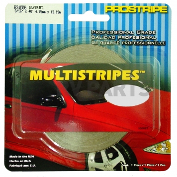 Trimbrite Pinstripe Tape - Double Stripe Vinyl Silver Metallic - R31006-1