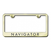 Automotive Gold License Plate Frame - Gold Stainless Steel - LFNAVEG