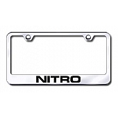 Automotive Gold License Plate Frame - Silver Stainless Steel - LFNITEC