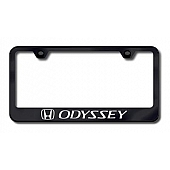 Automotive Gold License Plate Frame - Black Stainless Steel - LFODYEB