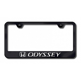 Automotive Gold License Plate Frame - Black Stainless Steel - LFODYEB