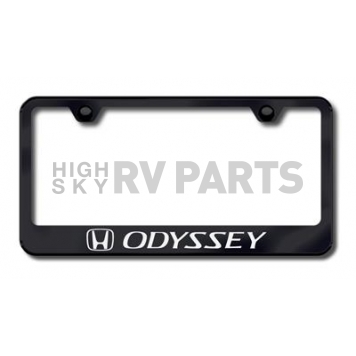 Automotive Gold License Plate Frame - Black Stainless Steel - LFODYEB