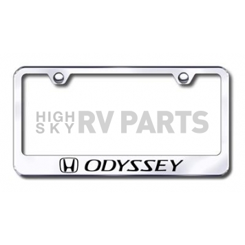 Automotive Gold License Plate Frame - Silver Stainless Steel - LFODYEC