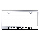 Automotive Gold License Plate Frame - Silver Stainless Steel - LFOLDEC