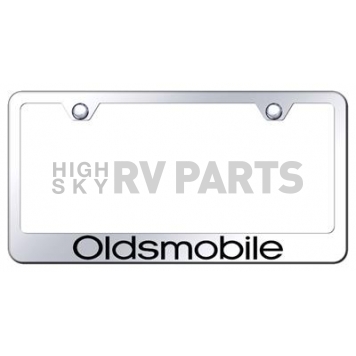 Automotive Gold License Plate Frame - Silver Stainless Steel - LFOLDEC