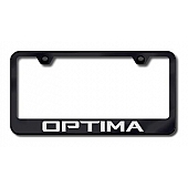 Automotive Gold License Plate Frame - Black Stainless Steel - LFOPTEB