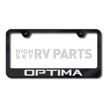 Automotive Gold License Plate Frame - Black Stainless Steel - LFOPTEB