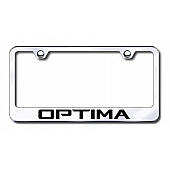 Automotive Gold License Plate Frame - Silver Stainless Steel - LFOPTEC
