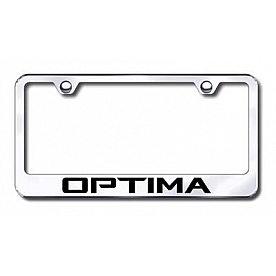 Automotive Gold License Plate Frame - Silver Stainless Steel - LFOPTEC