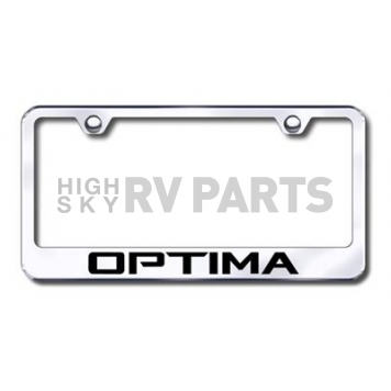 Automotive Gold License Plate Frame - Silver Stainless Steel - LFOPTEC